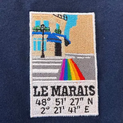 T-shirt bleu "Le Marais" — photo 2