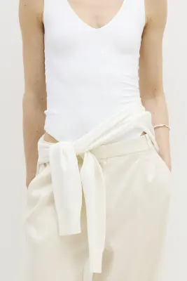 Body string sans manches Sculpting - Blanc — photo 1
