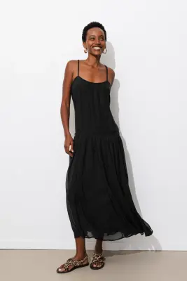 Robe longue à fines bretelles — photo 3