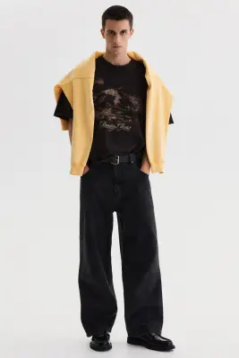 T-shirt boxy Oversized Fit - Marron foncé/Reality Bites — photo 2
