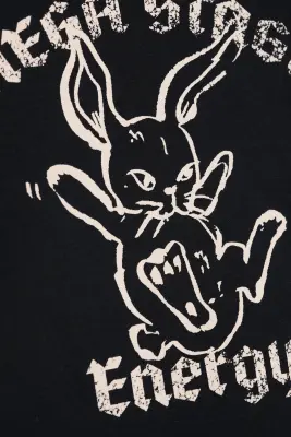 Mini T-shirt graphique ajusté - Noir - Bunny — photo 3