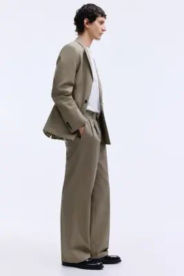 Pantalon chic Loose Fit - Vert kaki — photo 2