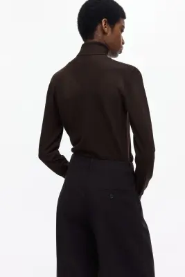 Pantalon à jambes ballon - Marron foncé — photo 2