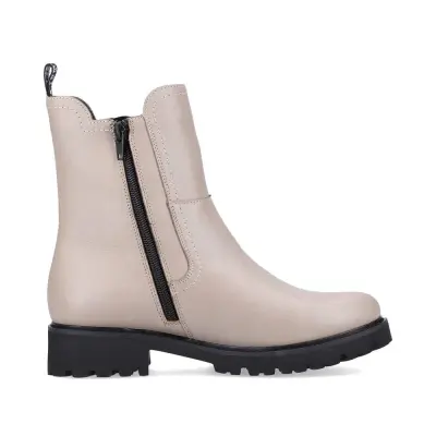 Bottines Remonte D8694-64 Beige - Lacets Zip Grande Pointure Femme — photo 4
