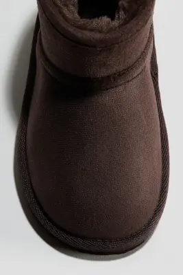 Bottines chaudement doublées - Marron foncé — photo 2