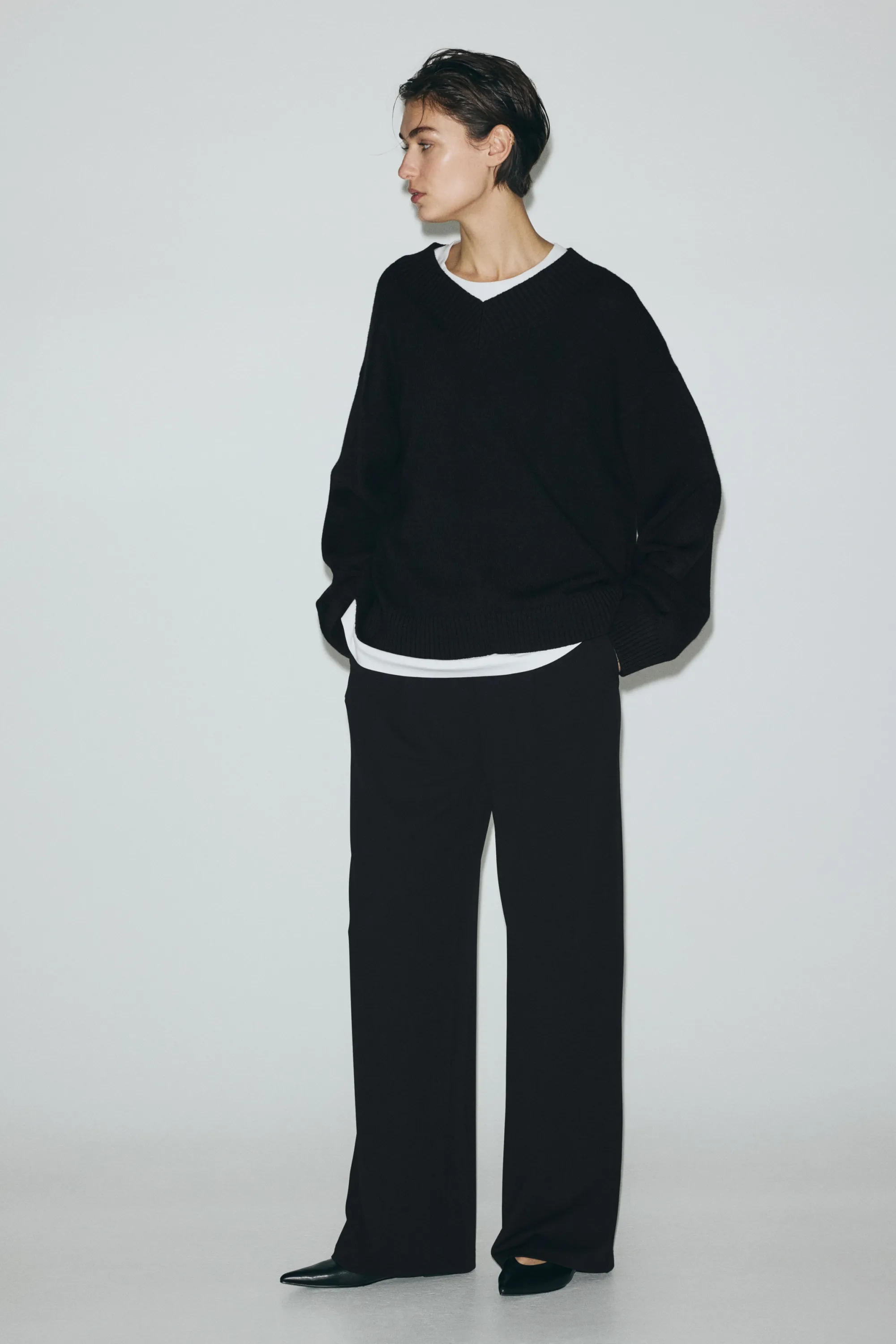 Pantalon large - Noir