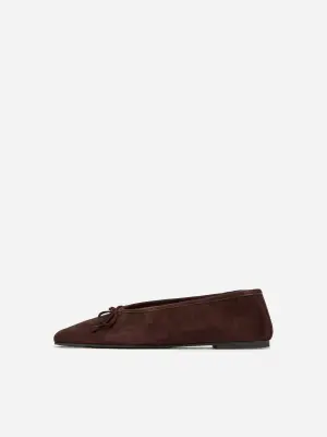 Ballerines en cuir - Marron — photo 3