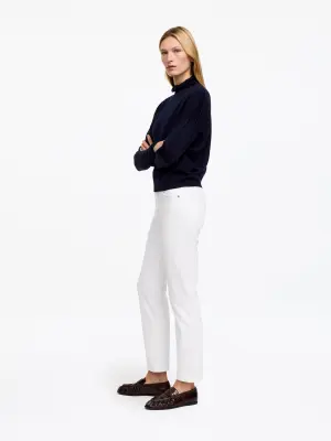 Jean slim raccourci JADE - Blanc cassé — photo 2