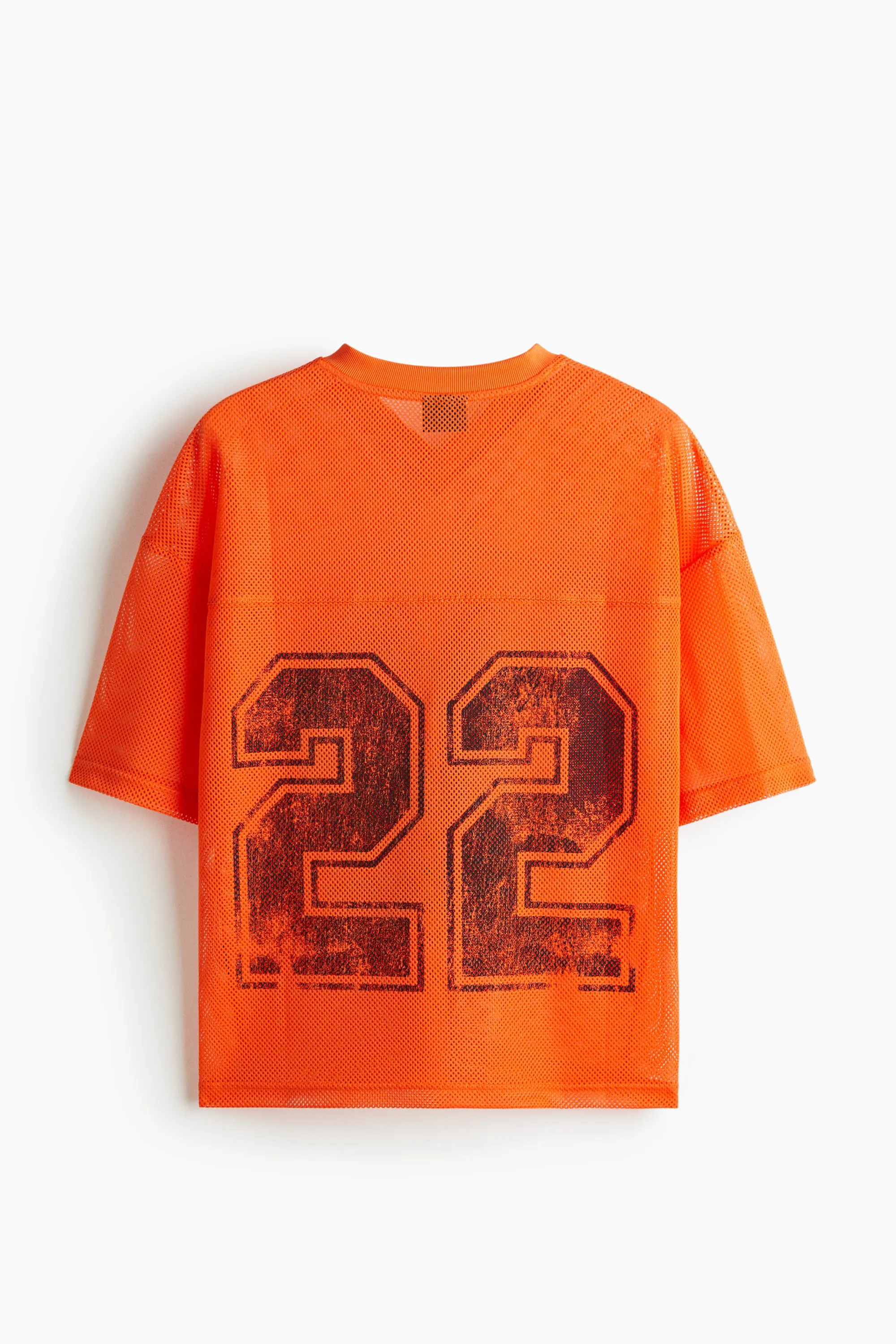 T-shirt Oversized Fit en mesh imprimé - Orange/22