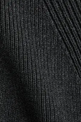 Gilet à manches courtes en maille côtelée - Gris foncé chiné — photo 3
