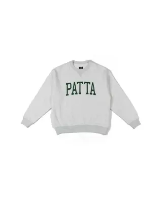 Patta Arc Logo Crewneck Sweater Light Melange Grey — photo 1