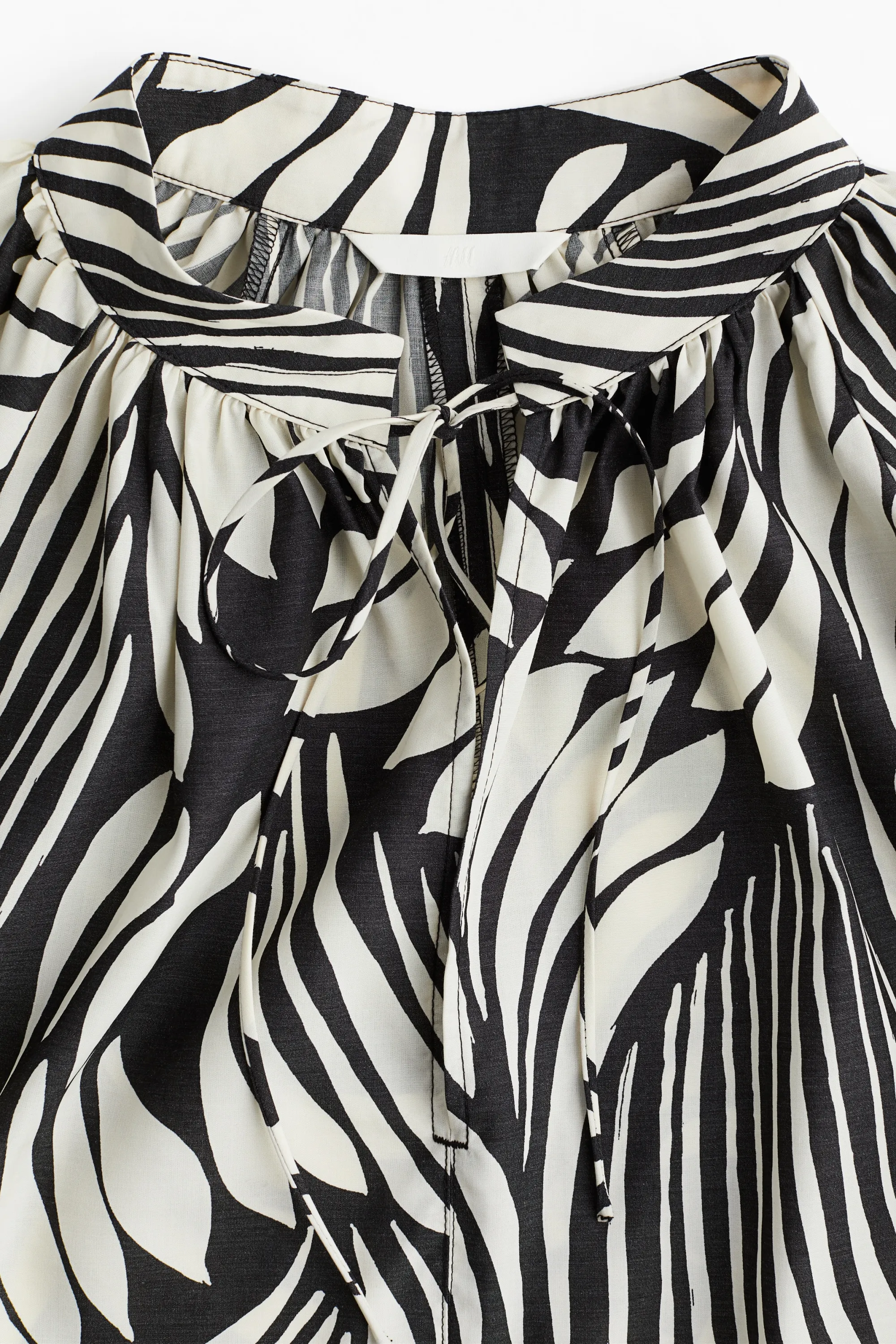 Robe oversize avec détail à nouer - Noir/motif