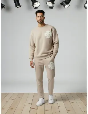 Ensemble Molleton Trèfle beige — photo 5