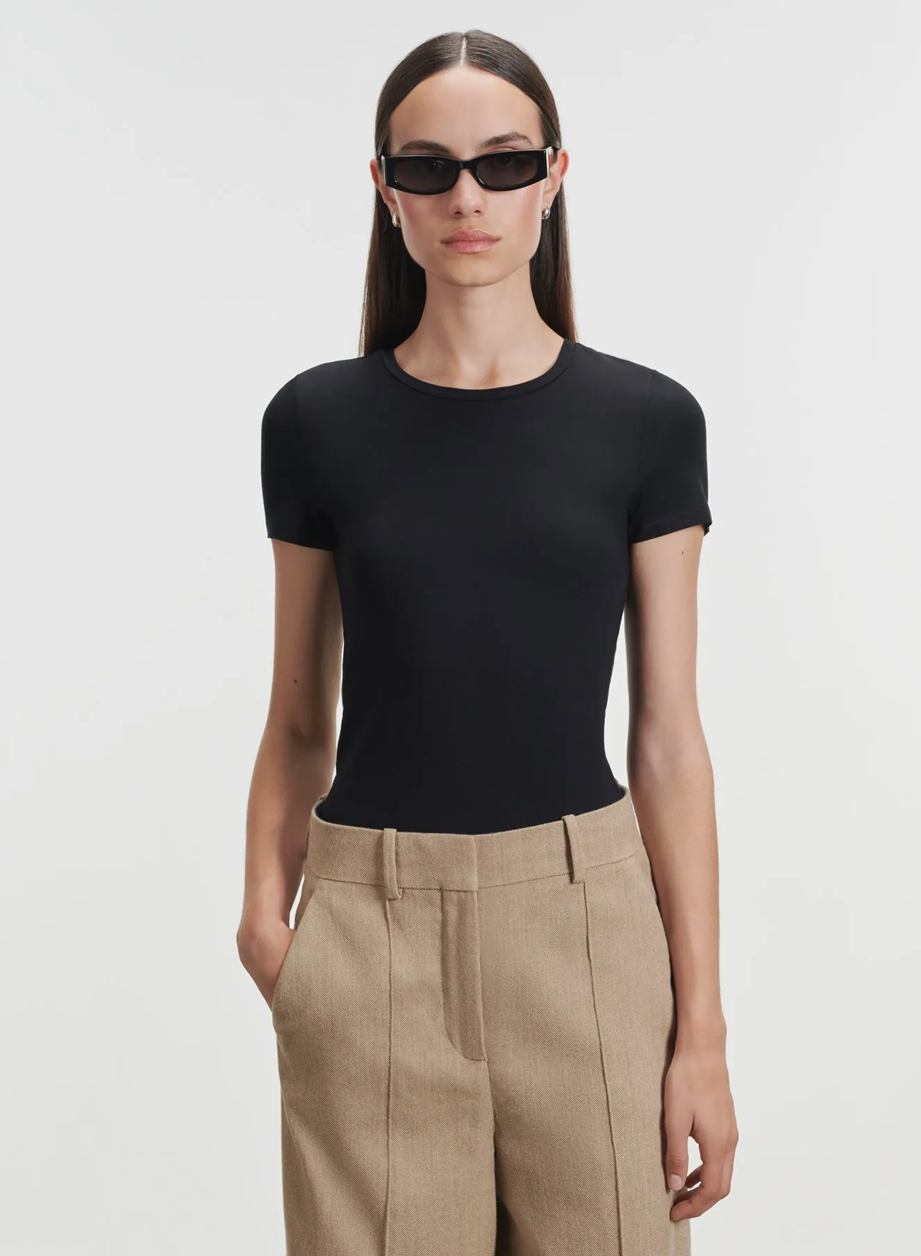 T-shirt en viscose et élasthanne