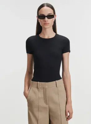 T-shirt en viscose et élasthanne