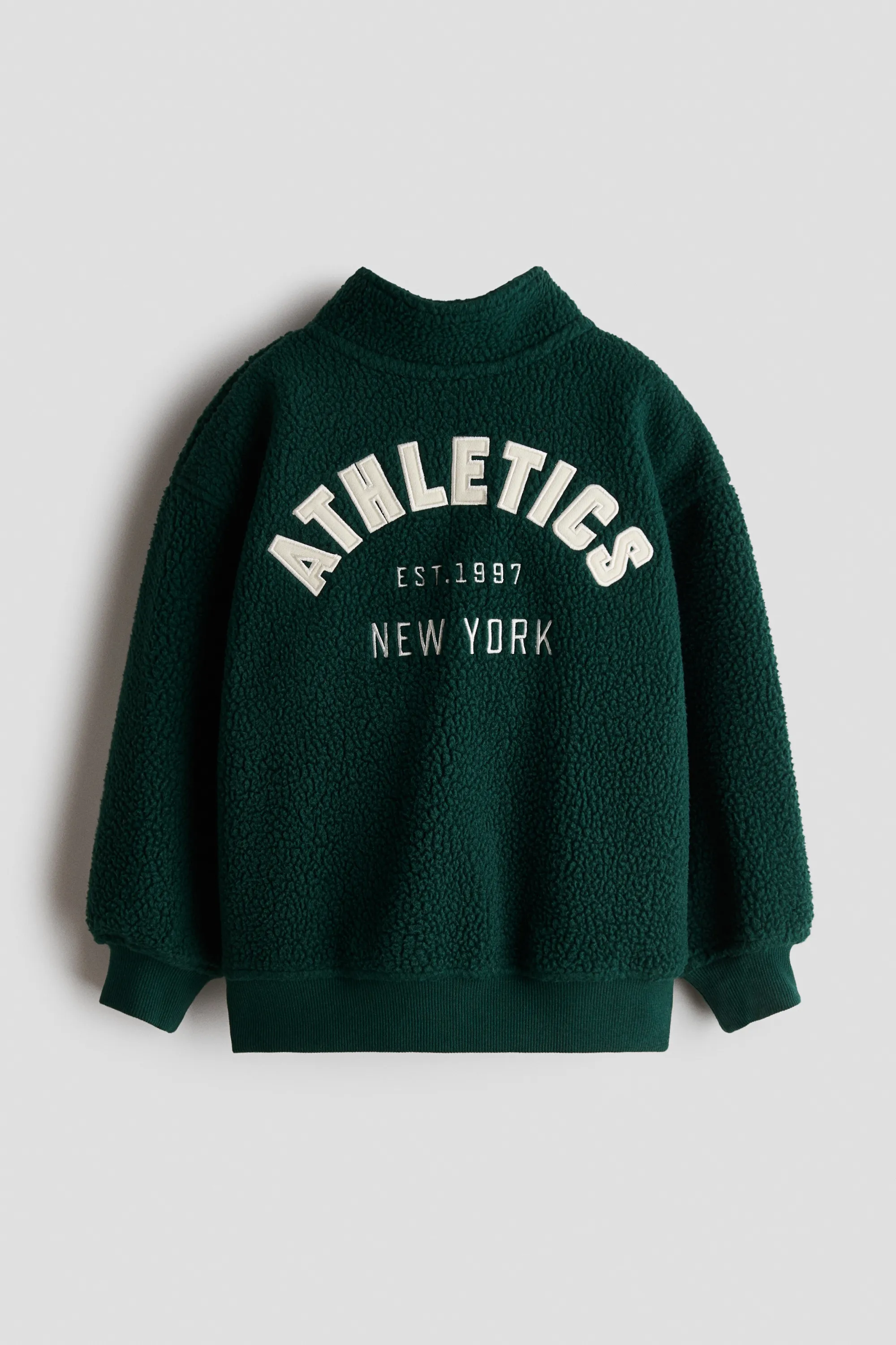 Sweat en tissu Teddy bear avec col - Vert foncé/Athletics