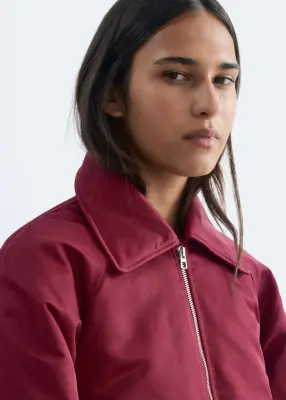 Veste style bomber à col - Bordeaux — photo 4