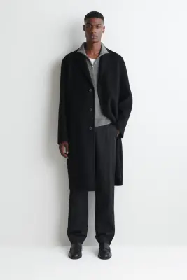 PULL ZIPPÉ À COL CHEMINÉE EN LAINE MÉRINOS - GRIS CHINÉ — photo 1