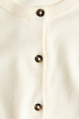 Gilet en maille fine - Crème — photo 4