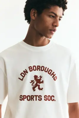 T-shirt imprimé Relaxed Fit - Crème/Sports Soc. — photo 2