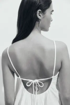 Robe de plage en mousseline - Blanc — photo 2