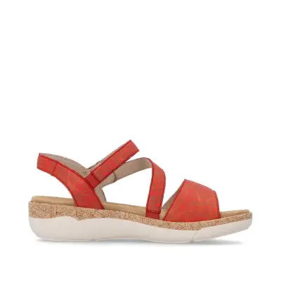 Sandales Remonte R6860-33 Rouges - Velcro Grande Pointure Femme — photo 3