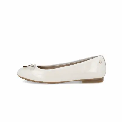 Ballerines Tamaris 8-52102-42 Blanc Cassé - Cuir Élastique Cérémonie Grande Pointure Femme — photo 4