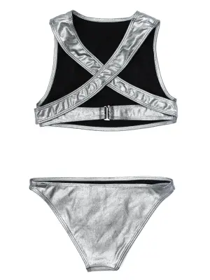 Maillot de bain deux pièces OKINAWA et SHIKOKU métallisé argent NEUF Px boutique 302€ Taille XS — photo 5
