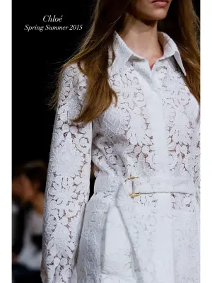 Short taille haute blanc ivoire brodé de dentelle Prix boutique 950€ Taille 38 — photo 3