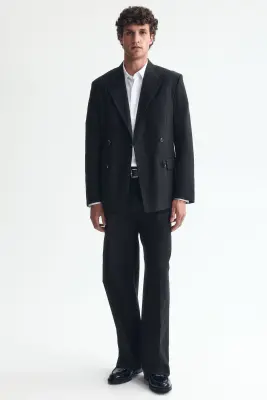 Veste Relaxed Fit à fermeture croisée - Noir — photo 2