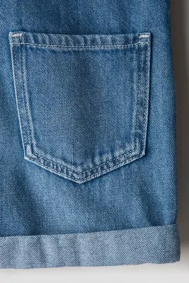 Salopette short en denim - Bleu denim — photo 2