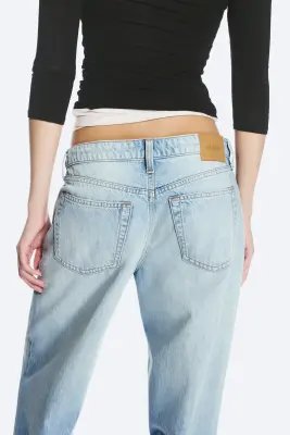 Jean jambe large taille basse Ample - Kimberley Blue - Bleu clair — photo 4