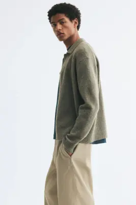Gilet Regular Fit - Vert kaki — photo 4