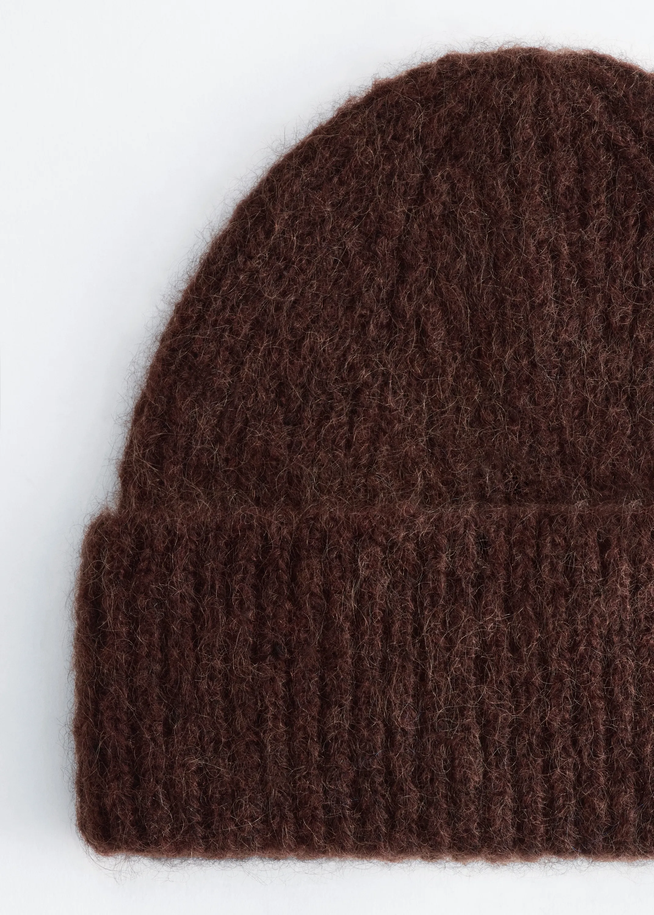 Bonnet en laine mélangée - Marron