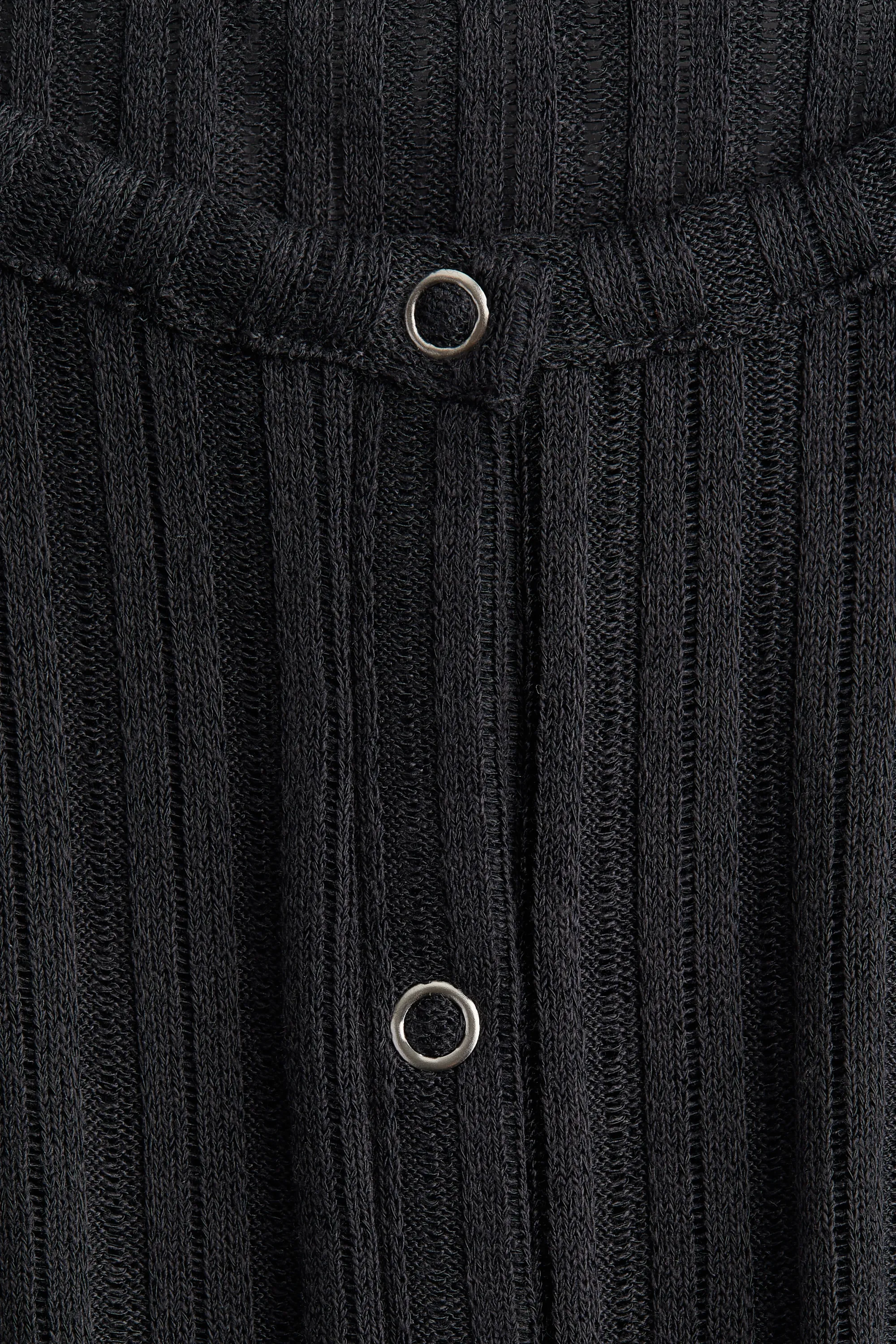 Gilet en maille côtelée - Quasi noir