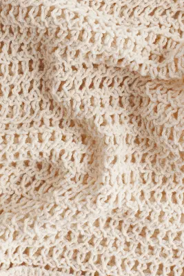 Short volanté façon crochet - Crème — photo 5