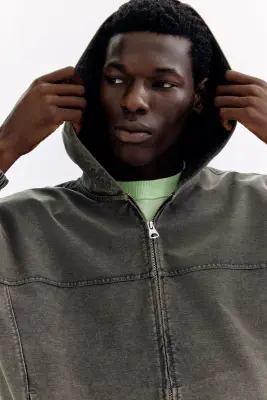 Veste à capuche - Gris foncé — photo 1