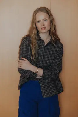 Chemise à carreaux Femme — photo 2