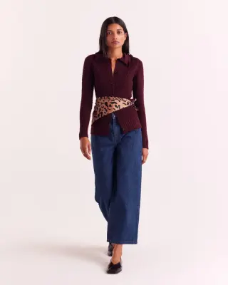 Cardigan Héloise bordeaux — photo 4
