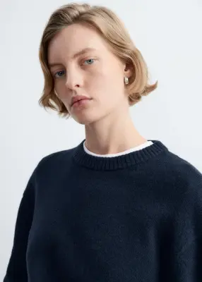 Pull en maille - Bleu foncé — photo 2