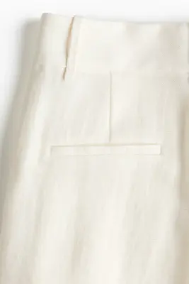 Pantalon chic à jambes larges - Crème — photo 4