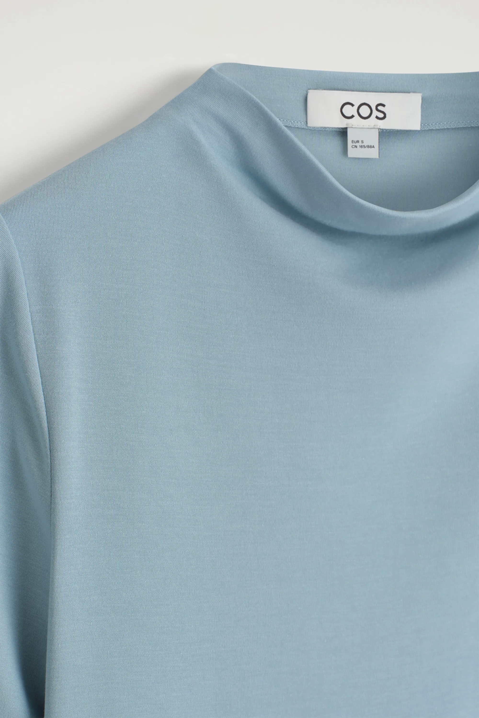 T-SHIRT EN JERSEY DRAPÉ - Bleu acier