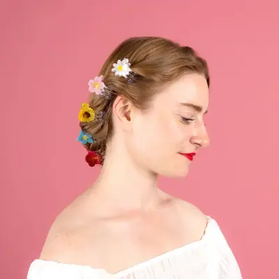 Mini pince à cheveux Hibiscus Coucou Suzette — photo 5