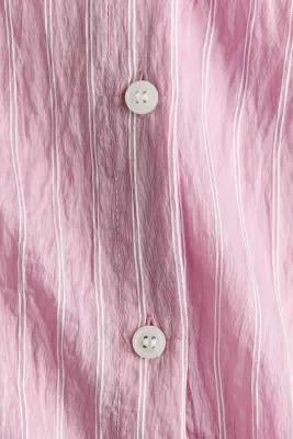 Chemise avec col foulard - Rose/rayé — photo 3