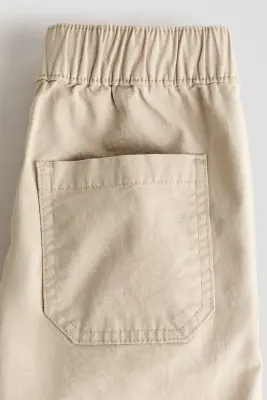 Pantalon jogger cargo en twill de coton - Beige — photo 1