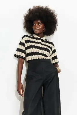 Pull polo marinière Femme — photo 5