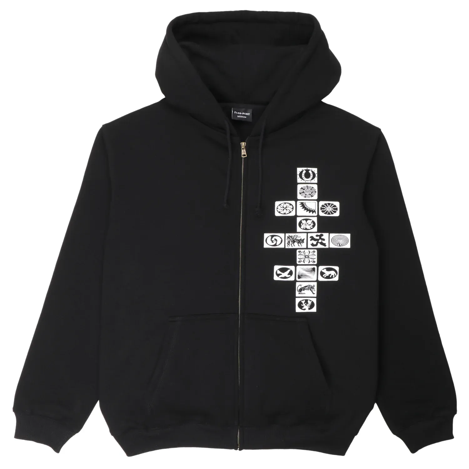 sweatshirt zip Passport Kollassi Zip Hoodie – Black