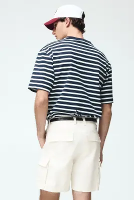 Short cargo Relaxed Fit - Blanc — photo 2