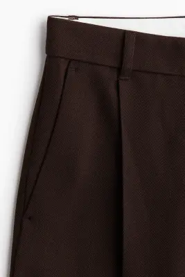 Pantalon de tailleur en laine - Marron foncé — photo 1