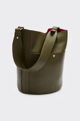 Sac Grand Sofia kaki intérieur fuchsia — photo 3